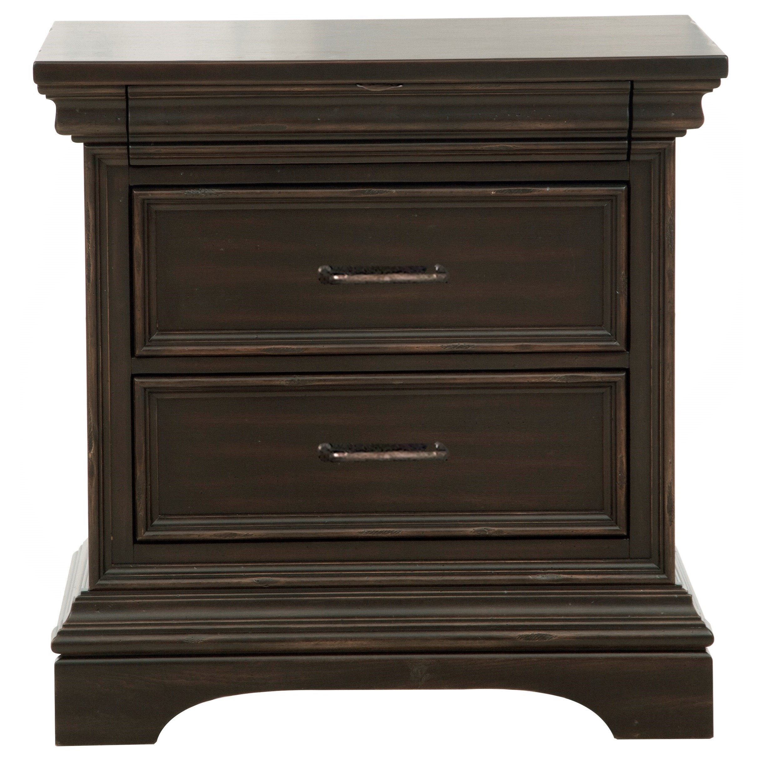 Pulaski Furniture Caldwell 3 Drawer Nightstand with Felt Lined Top